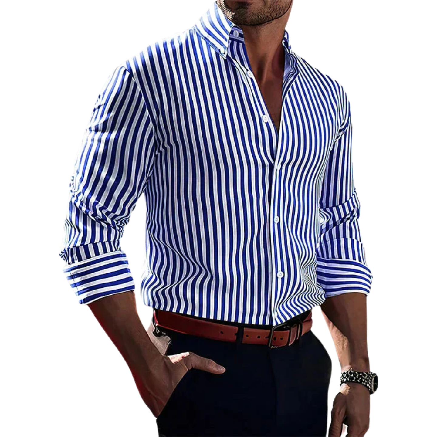 Savrani™ | Camisa Confidence a rayas