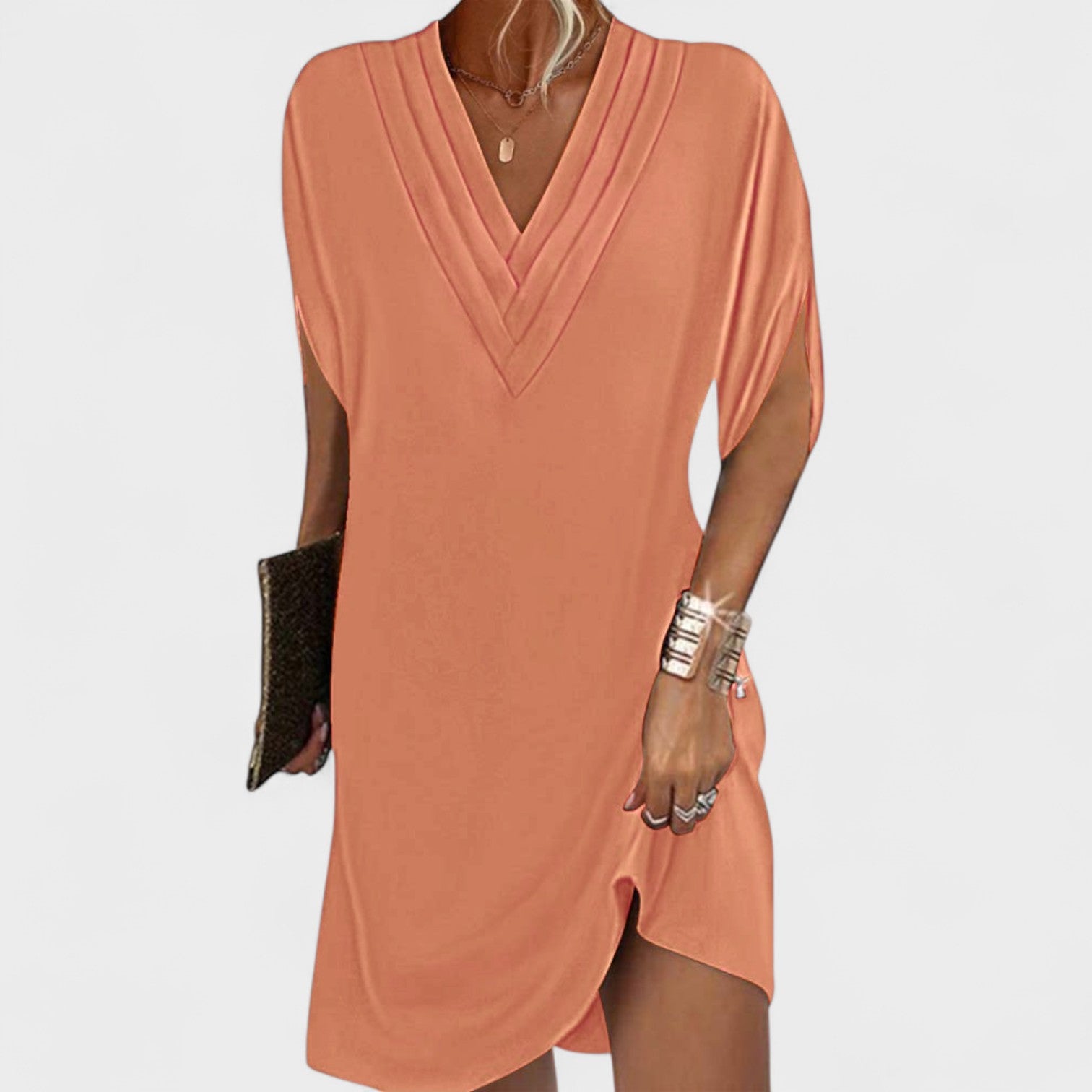 Helena - Vestido Elegante con Mangas Abiertas