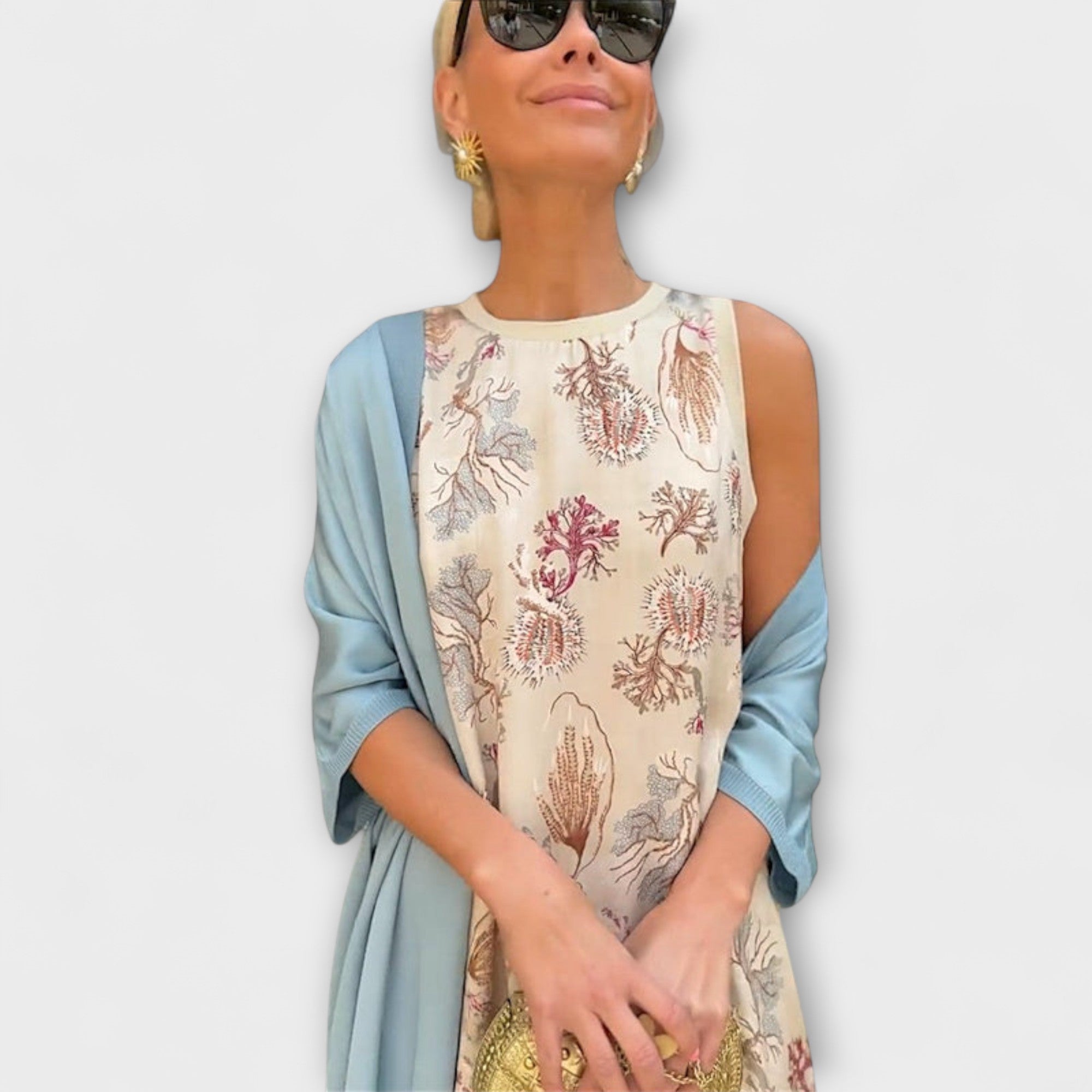 Julia – Vestido maxi con chaqueta a juego