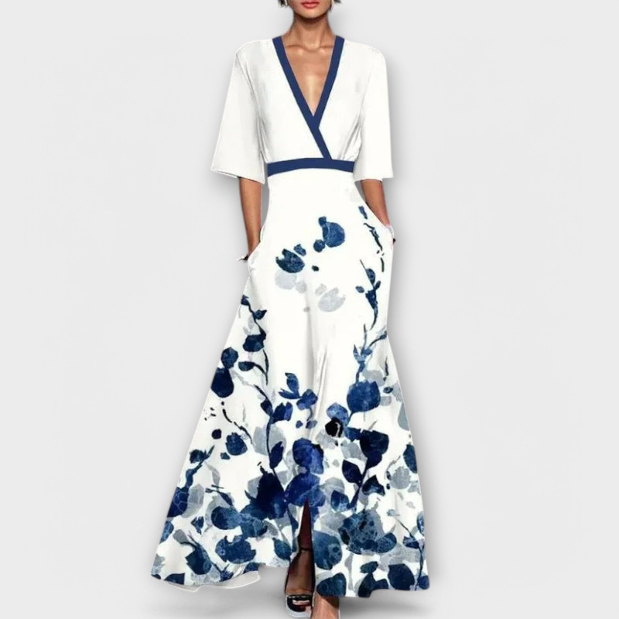 Inês - Vestido de señora con manga elegante